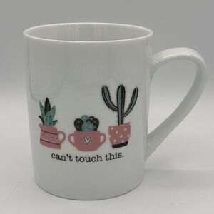 10 Strawberry Street Can’t Touch This Fun Cactus Ceramic Coffee, Tea Mug